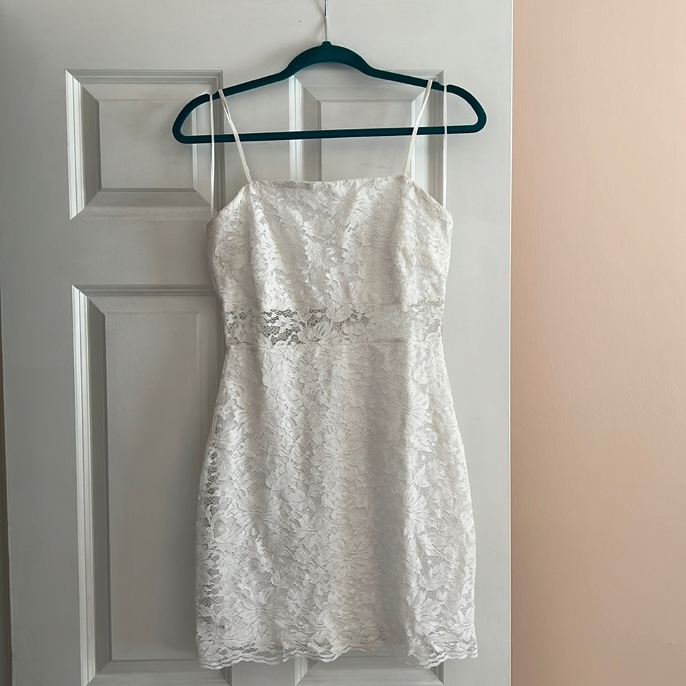 Francesca’s White Lace Mini Dress
